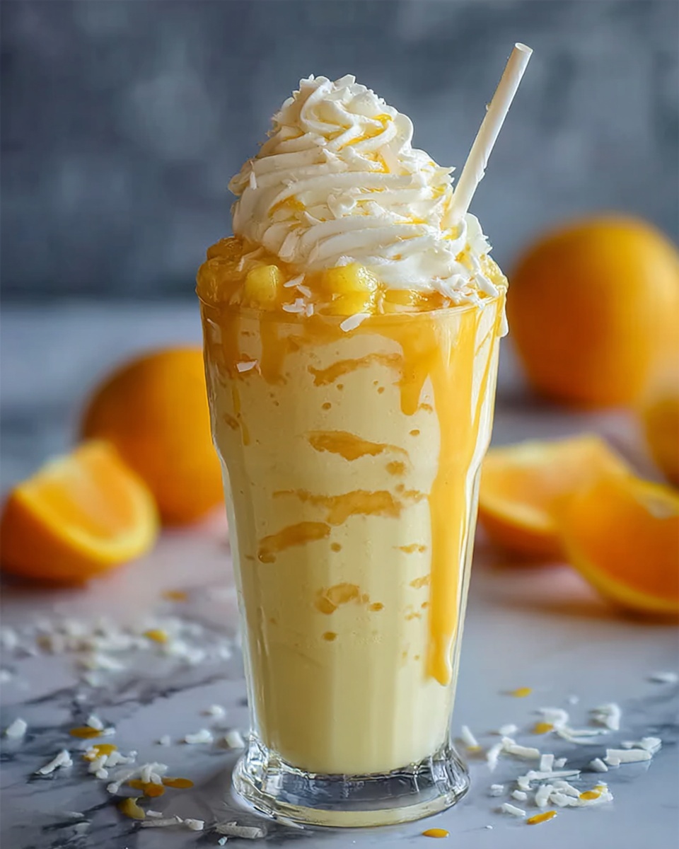 Summer Mango Coconut Float Milkshake Recipe - Recipe Image