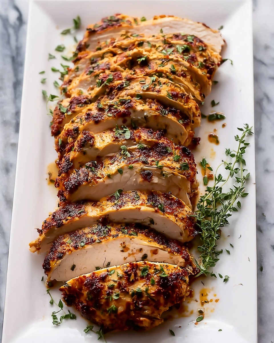 Grilled Herb-Butter Turkey Recipe - Recipe Image