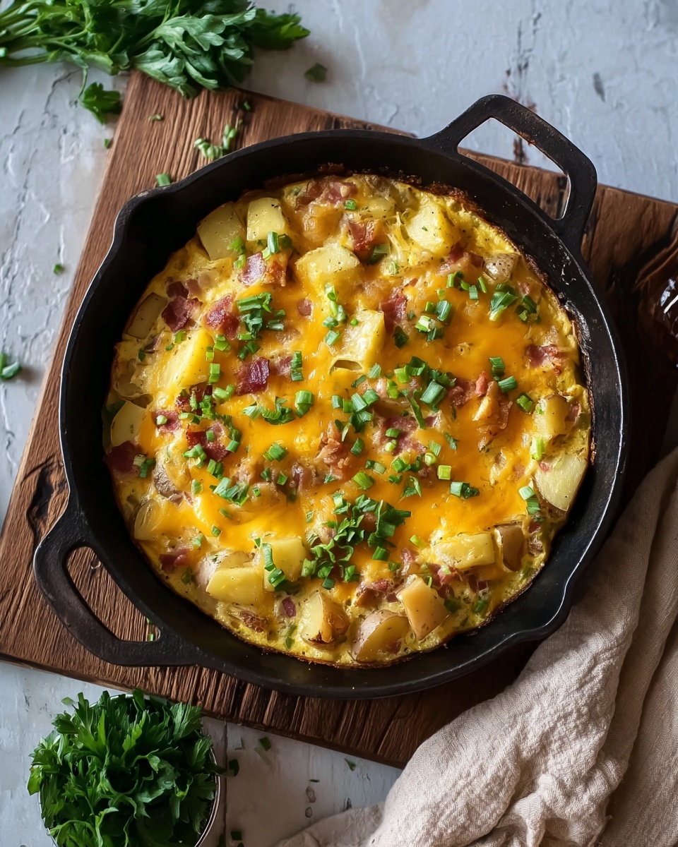 Cheesy Potato Egg Scramble Recipe - Recipe Image