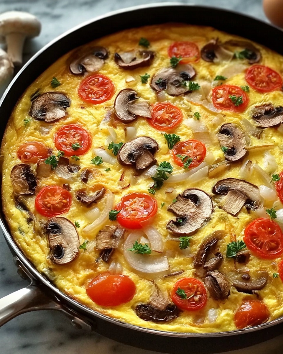 Veggie Frittata with Bell Peppers, Onions, and Mushrooms Recipe - Recipe Image
