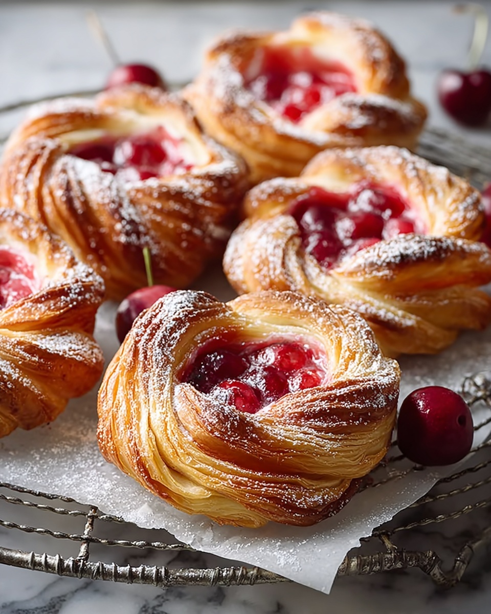 Easy Cherry Cheese Danish Recipe - Recipe Image