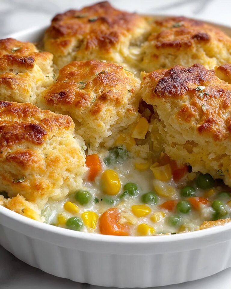Creamy Chicken and Vegetable Cornbread Casserole Recipe