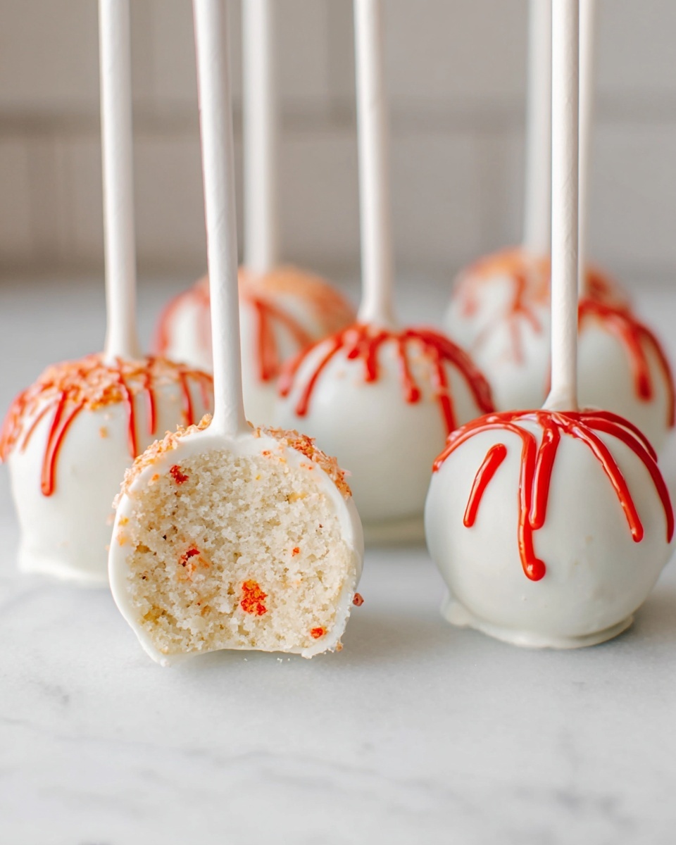 Bloody Halloween Cake Pops Recipe - Recipe Image
