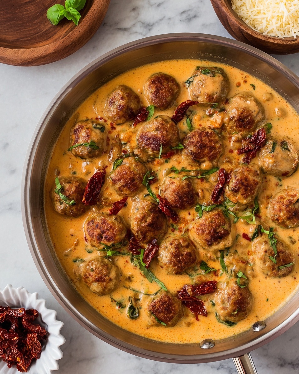Marry Me Chicken Meatballs Recipe - Recipe Image