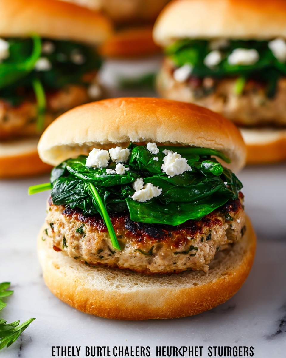 Healthy Turkey Burgers with Spinach and Feta Recipe - Recipe Image