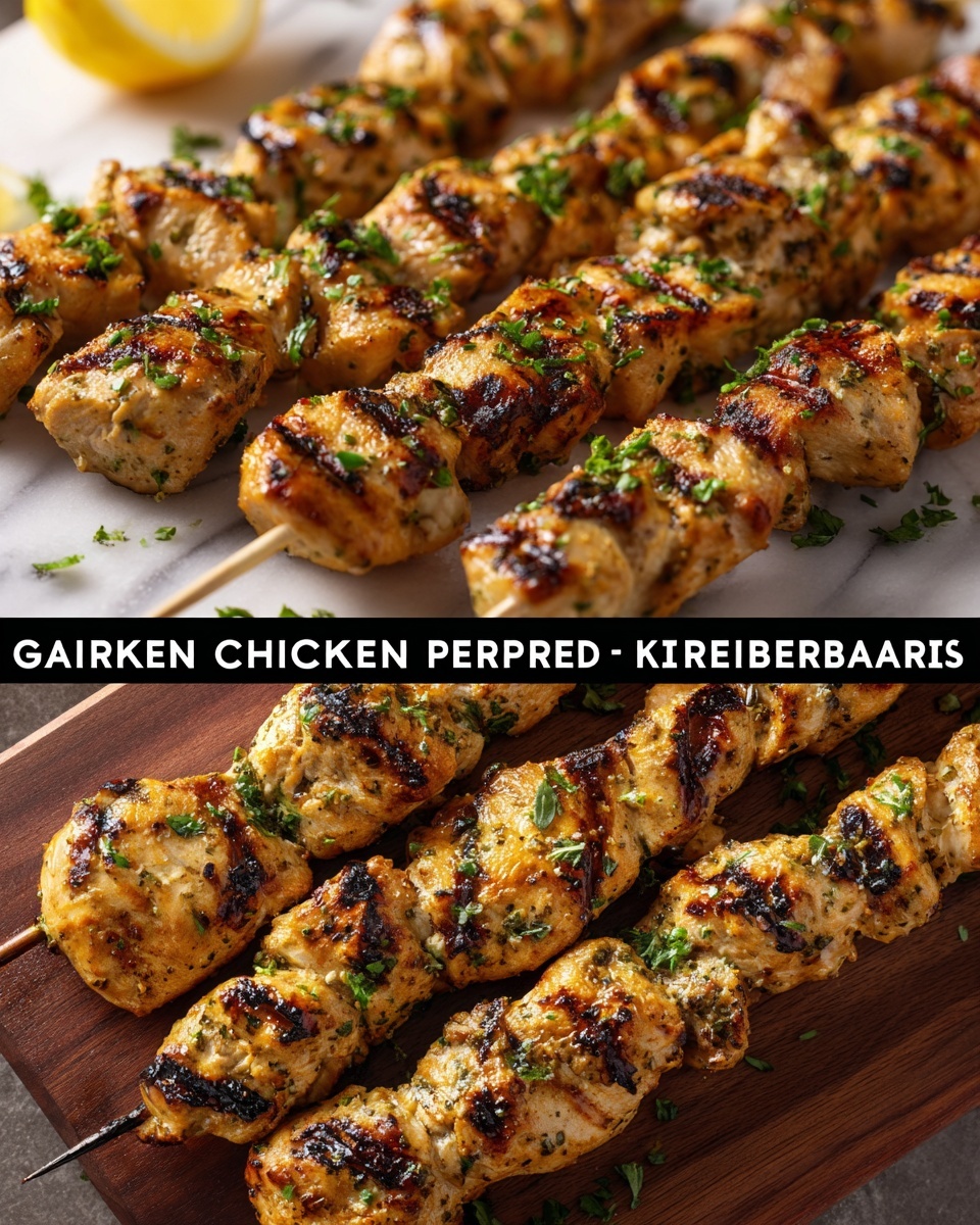 Grilled Ranch Garlic Parmesan Chicken Skewers Recipe - Recipe Image