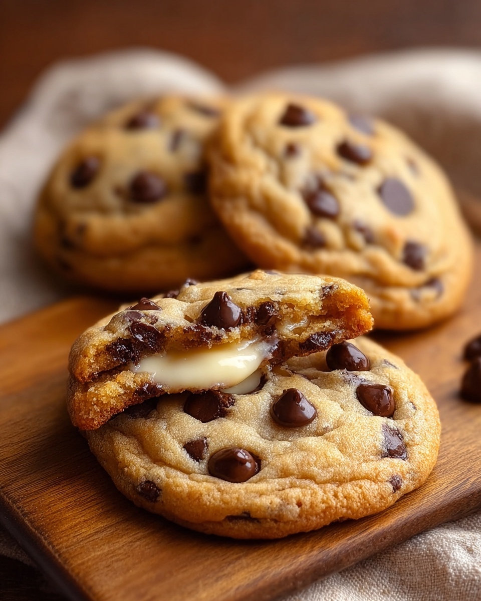 Cheesecake Stuffed Chocolate Chip Cookies Recipe - Recipe Image