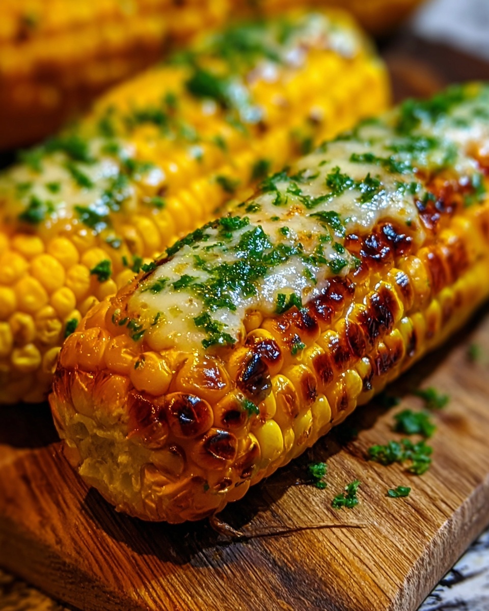Cheesy Garlic Butter Corn on the Cob Recipe - Recipe Image