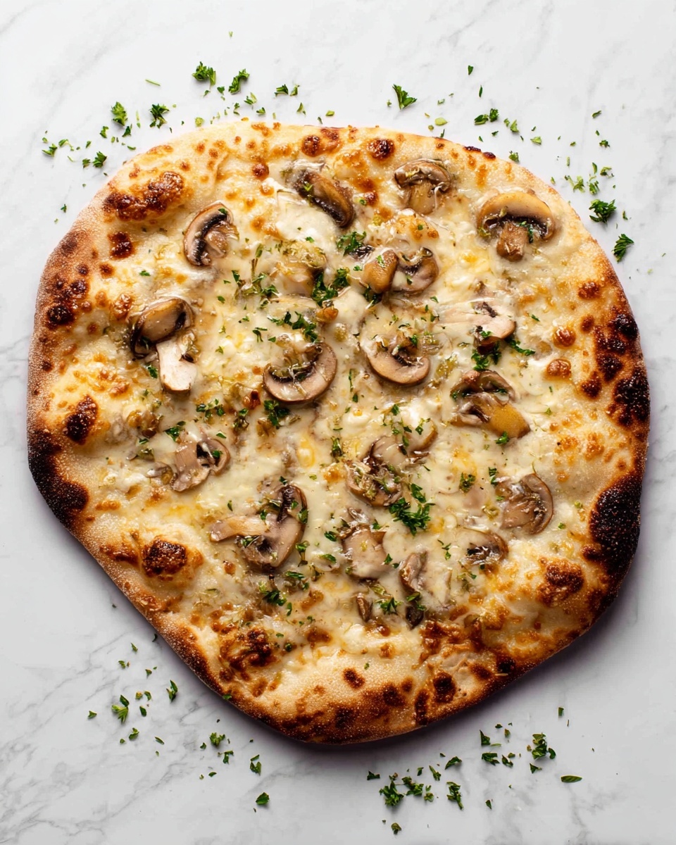 Truffled Mushroom Naan Pizza Recipe - Recipe Image