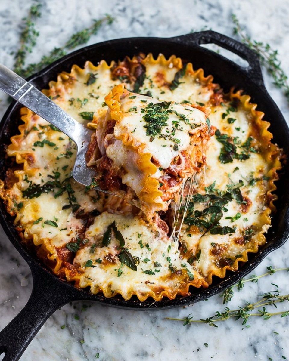 Healthy Caprese Skillet Lasagna Recipe - Recipe Image