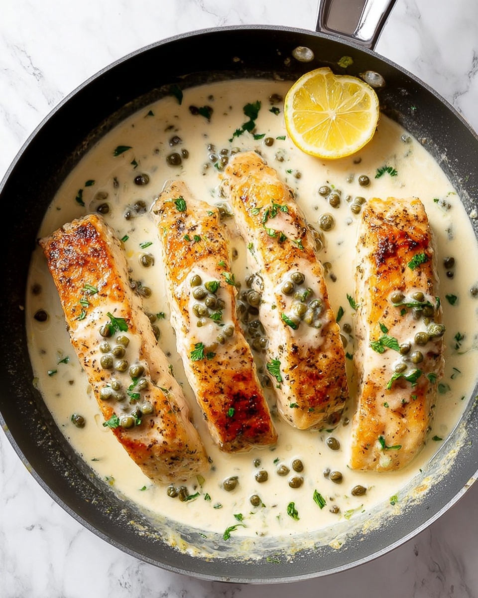 Creamy Salmon Piccata Recipe - Recipe Image