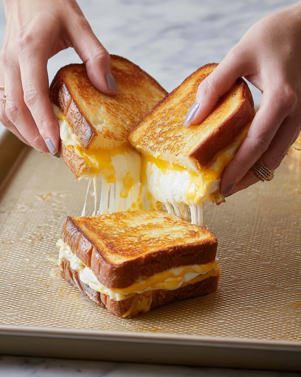 Baked Grilled Cheese Sandwiches Recipe - Recipe Image