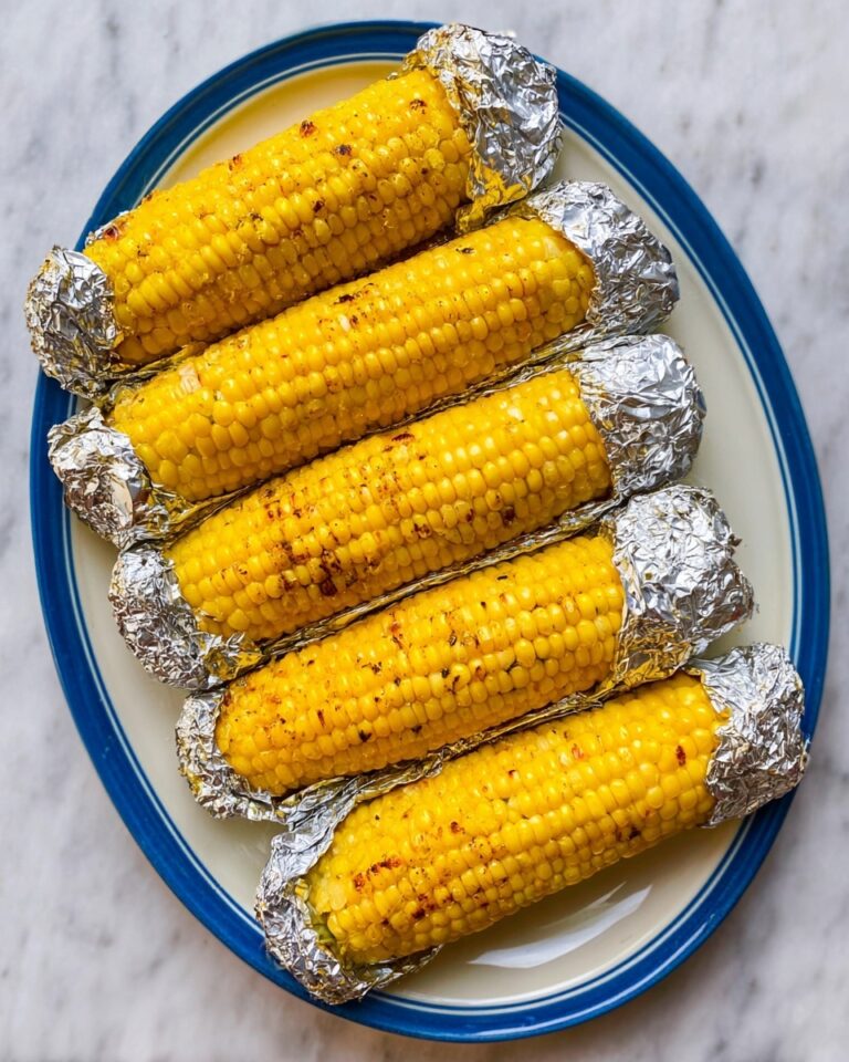 Grilled Corn in Foil with Butter, Dill, and Lemon Recipe