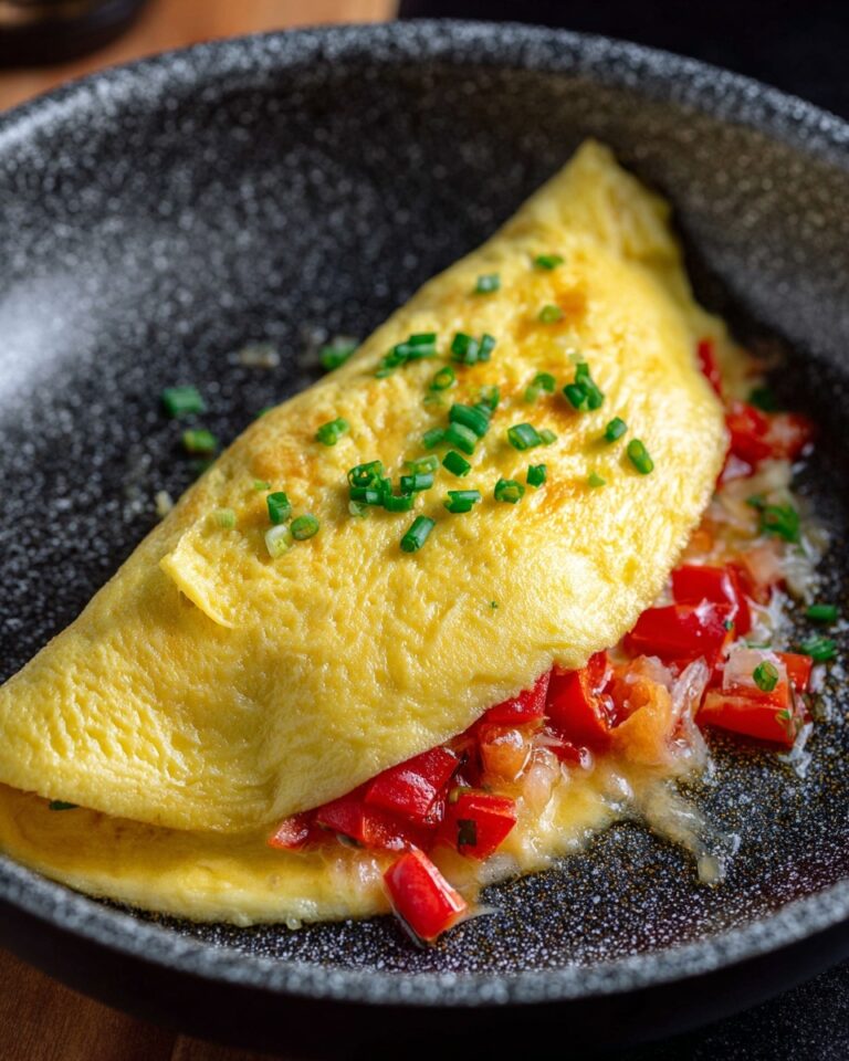 Classic Omelette Recipe with Vegetables, Cheese, and Bacon Recipe