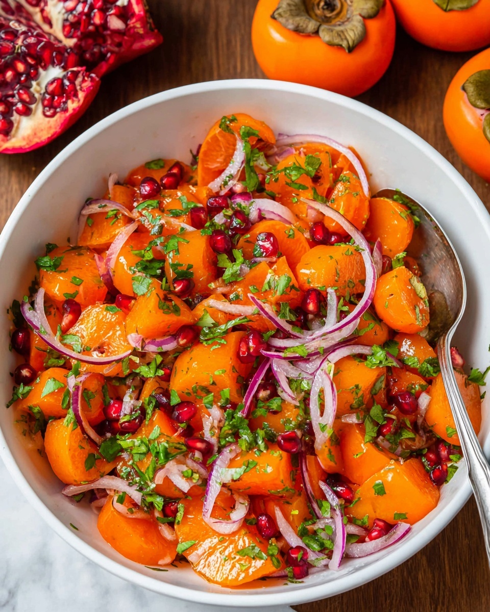 Persimmon Pomegranate Salad Recipe - Recipe Image
