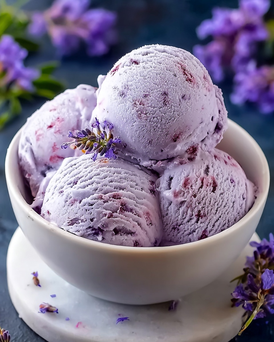 Lavender Rose Ice Cream Recipe - Recipe Image