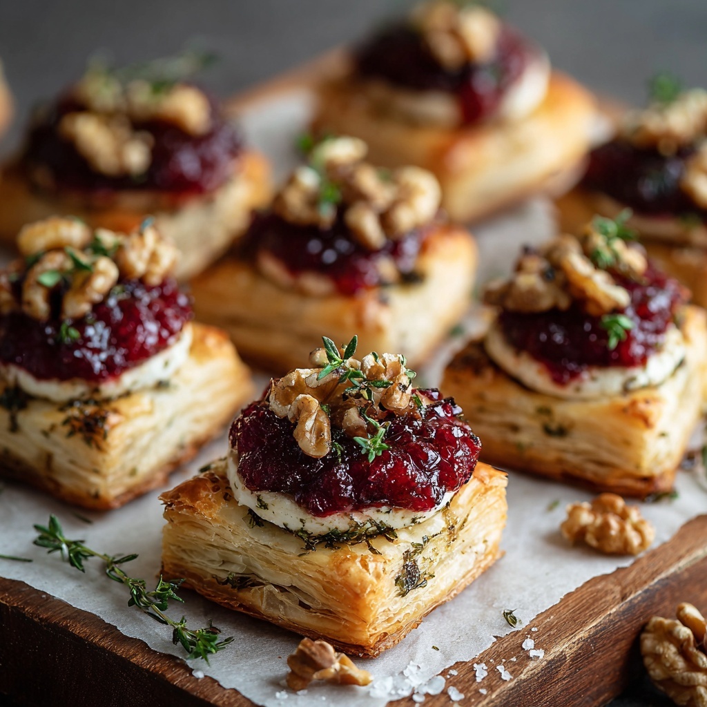 Holiday Cranberry Brie Puff Pastry Tartlets Recipe - Recipe Image