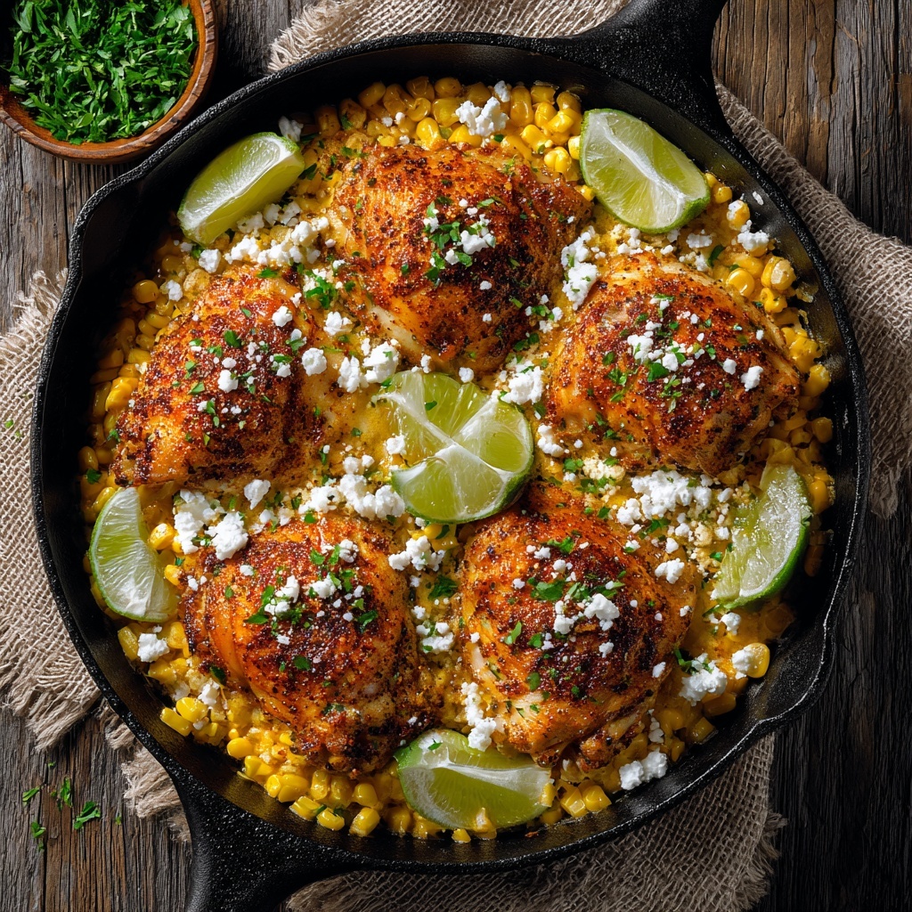 Mexican Street Corn Baked Chicken: One-Pan Fiesta Recipe - Recipe Image