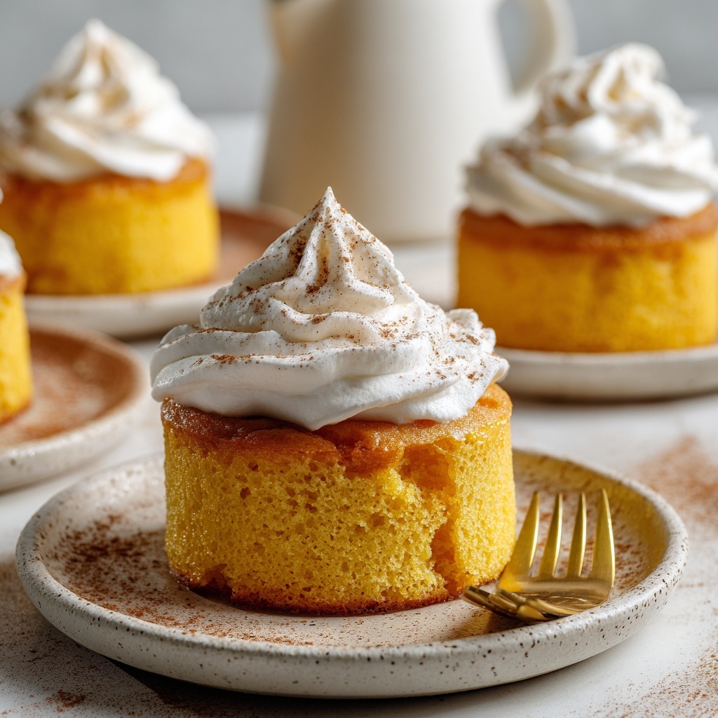 Mini Cornbread Tres Leches Cakes Recipe - Recipe Image