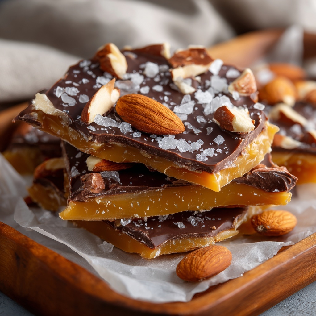 Homemade Toffee with Chocolate and Nuts Recipe - Recipe Image