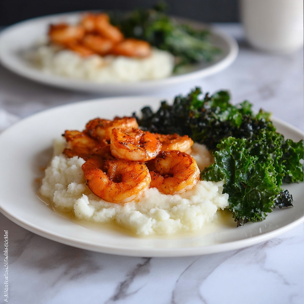 Simple Shrimp & Cauliflower Mash Recipe - Recipe Image