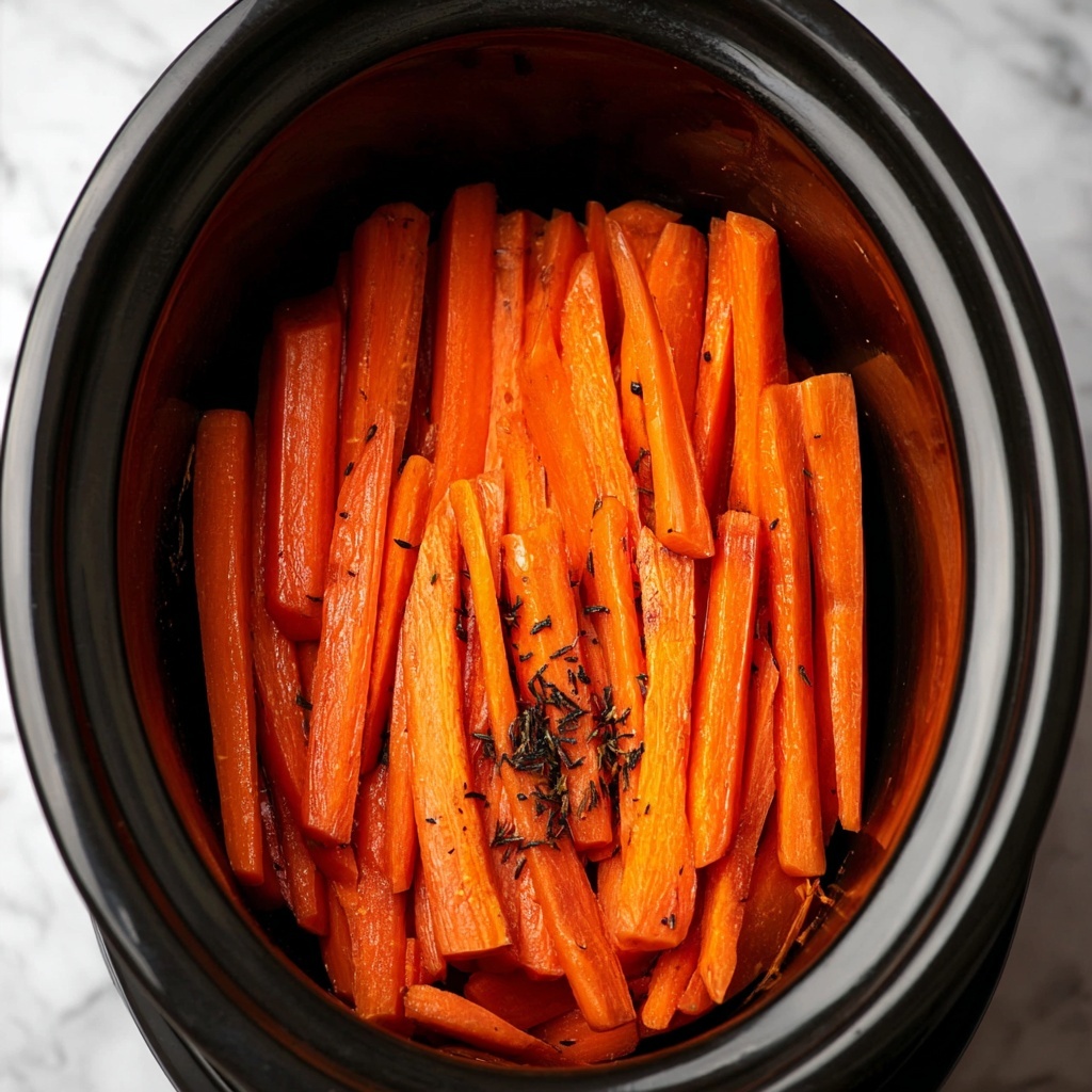 Crockpot Honey-Glazed Carrots with Thyme Recipe - Recipe Image