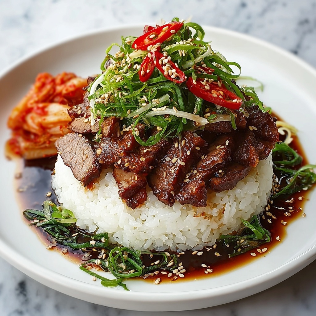 Korean BBQ Beef Rice Stack Recipe - Recipe Image