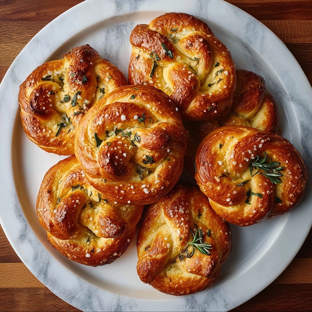 Mozzarella-Stuffed Rosemary Pretzels Recipe - Recipe Image