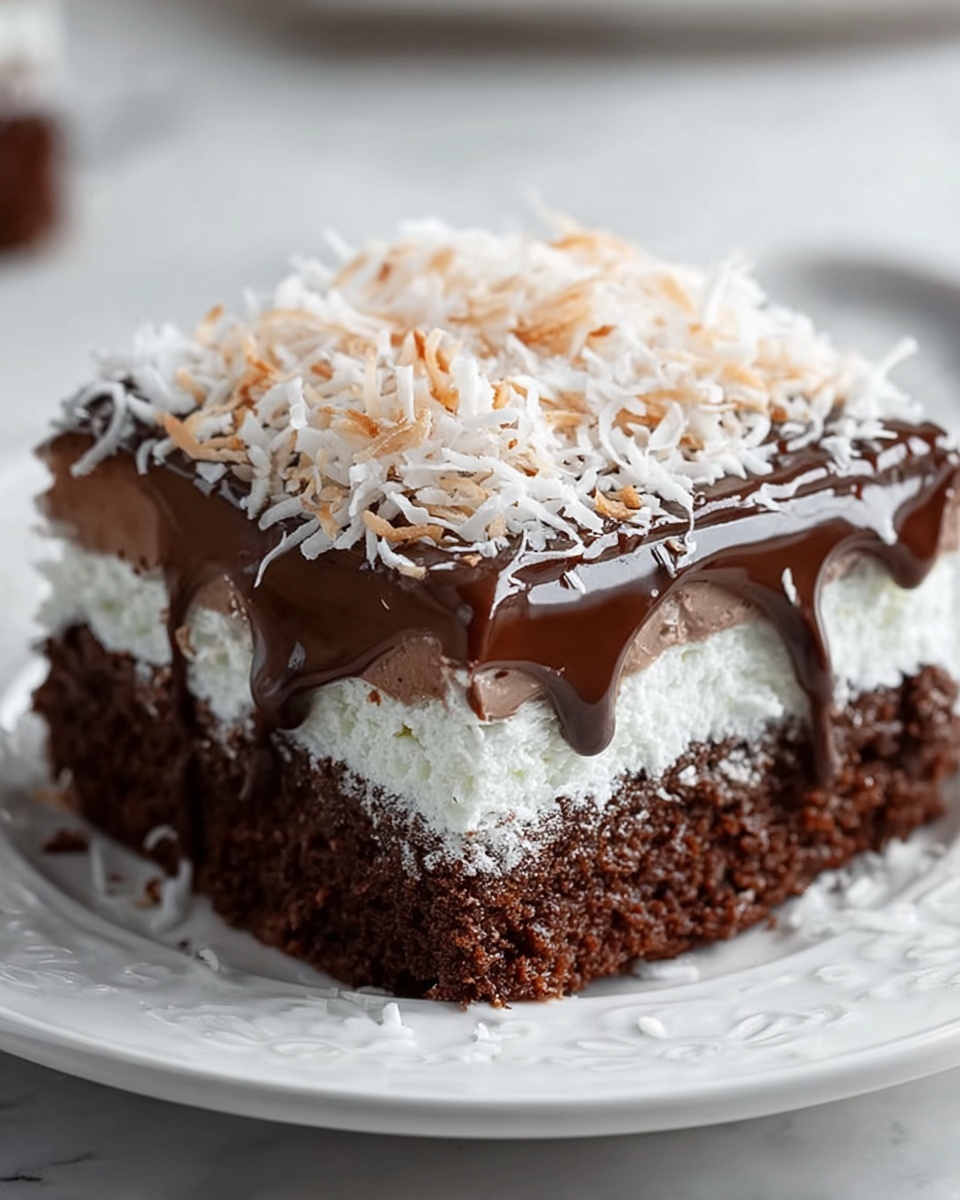 Mounds Poke Cake Recipe - Recipe Image