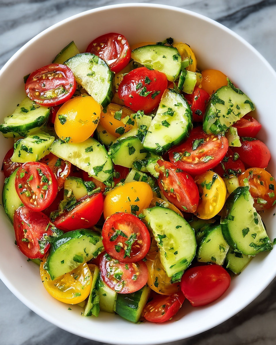Cucumbers Tomatoes Avocado Salad Recipe - Recipe Image
