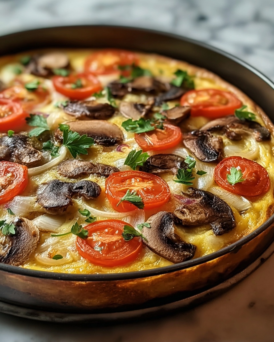 Veggie Frittata with Bell Peppers, Onions, and Mushrooms Recipe - Recipe Image