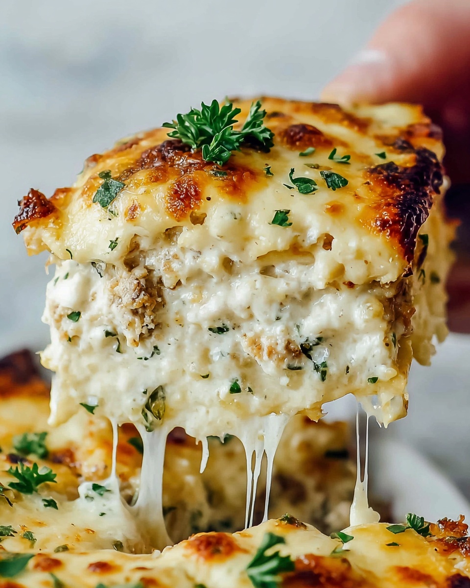 Creamy Chicken Spinach Lasagna Recipe - Recipe Image