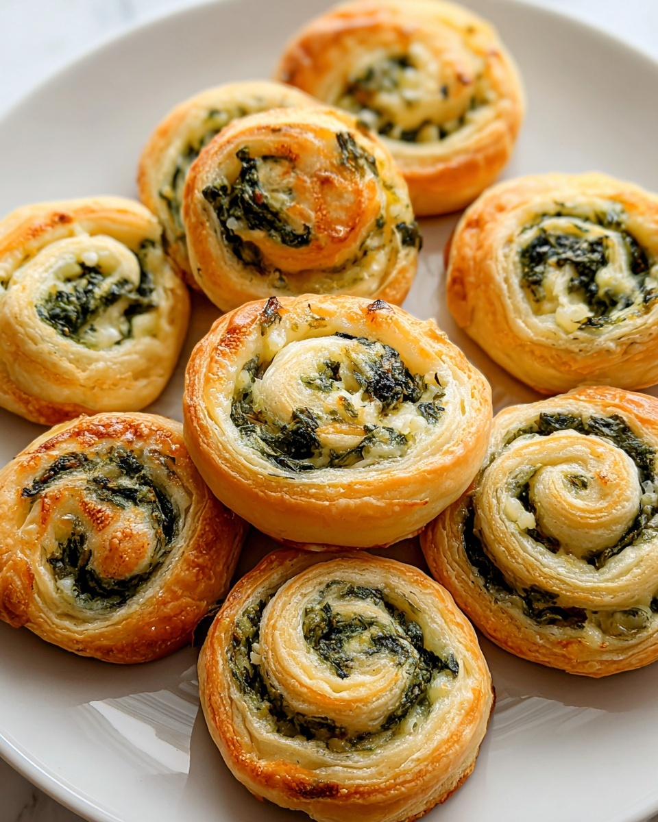 Cheesy Spinach Pinwheels Recipe - Recipe Image