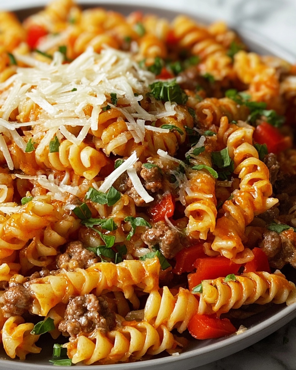 Cheesy Beef Pasta Recipe - Recipe Image