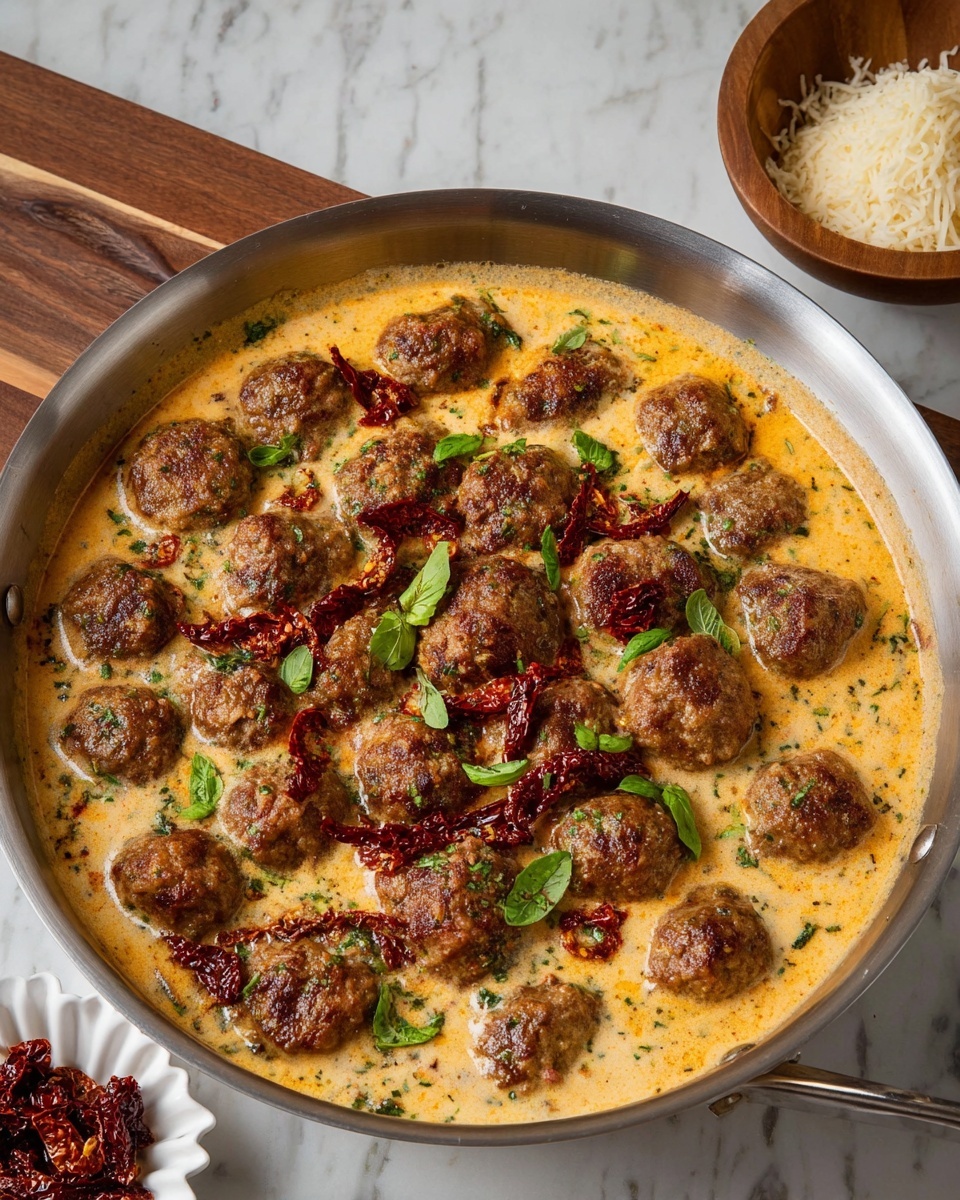 Marry Me Chicken Meatballs Recipe - Recipe Image