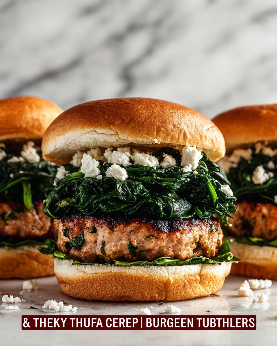 Healthy Turkey Burgers with Spinach and Feta Recipe - Recipe Image