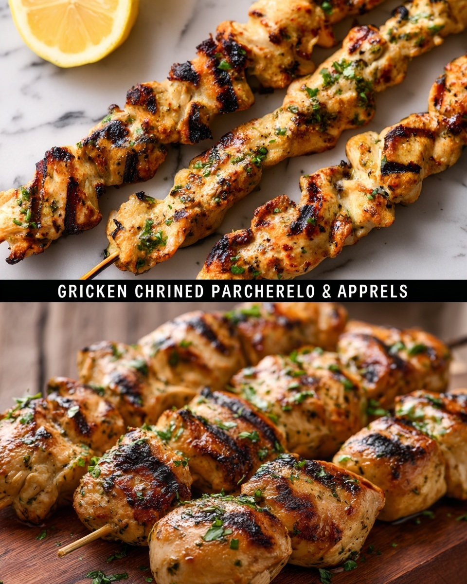 Grilled Ranch Garlic Parmesan Chicken Skewers Recipe - Recipe Image