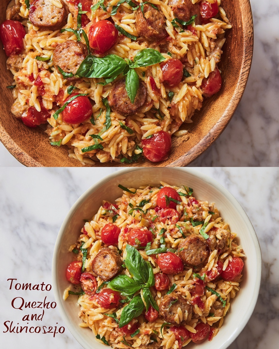 Tomato Orzo with Chicken Sausage Recipe - Recipe Image