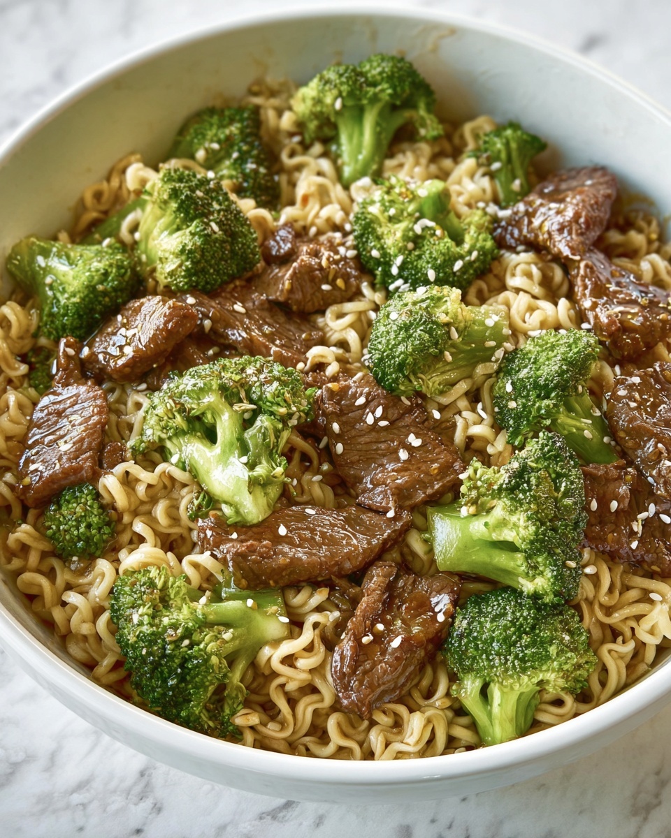 Simple Beef and Broccoli Ramen Stir Fry Recipe - Recipe Image