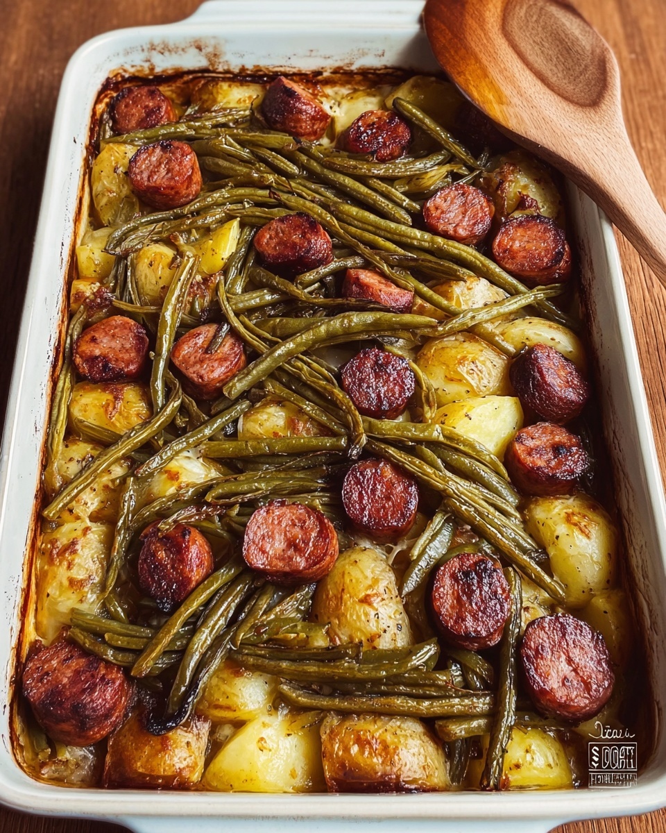 Sausage Green Bean Potato Casserole Recipe - Recipe Image