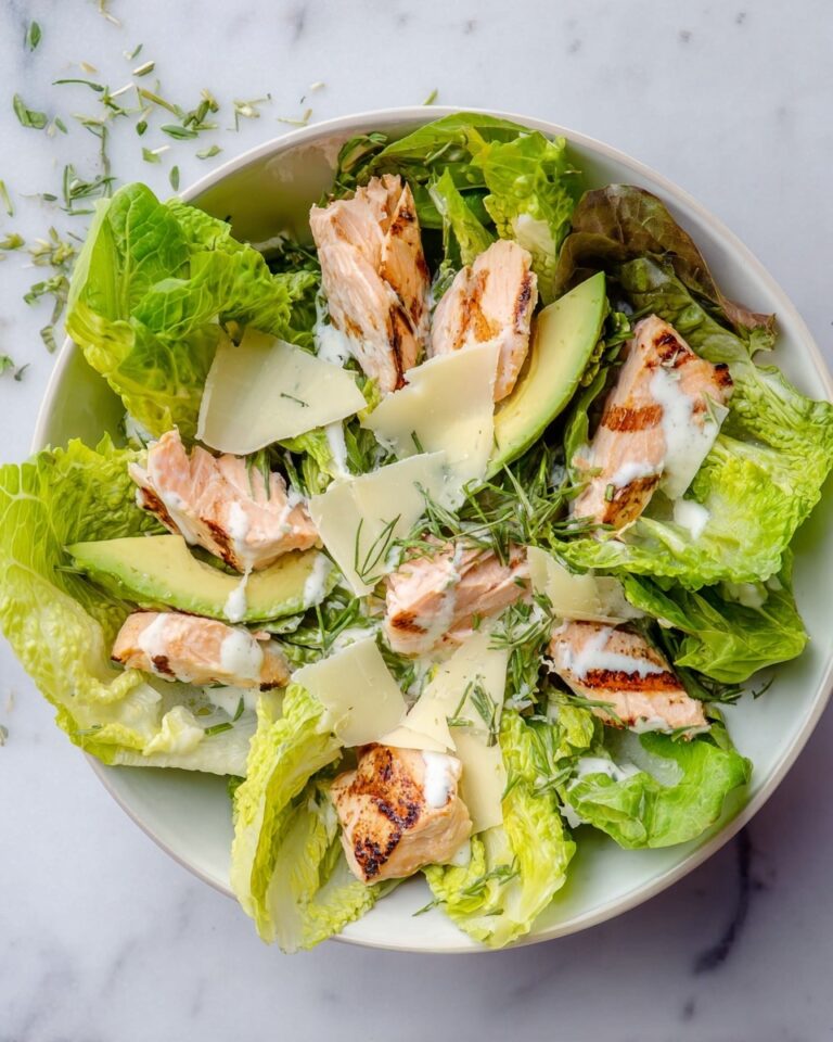 Healthy Grilled Salmon Caesar Salad Recipe
