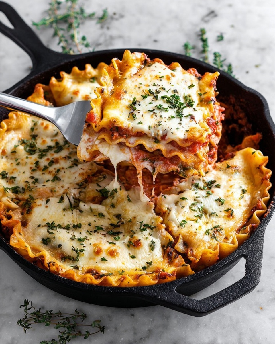 Healthy Caprese Skillet Lasagna Recipe - Recipe Image
