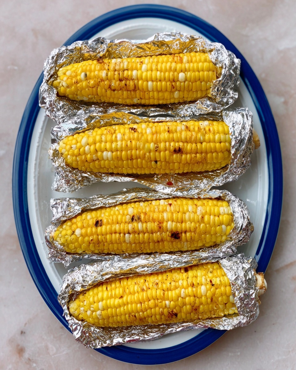 Grilled Corn in Foil with Butter, Dill, and Lemon Recipe - Recipe Image