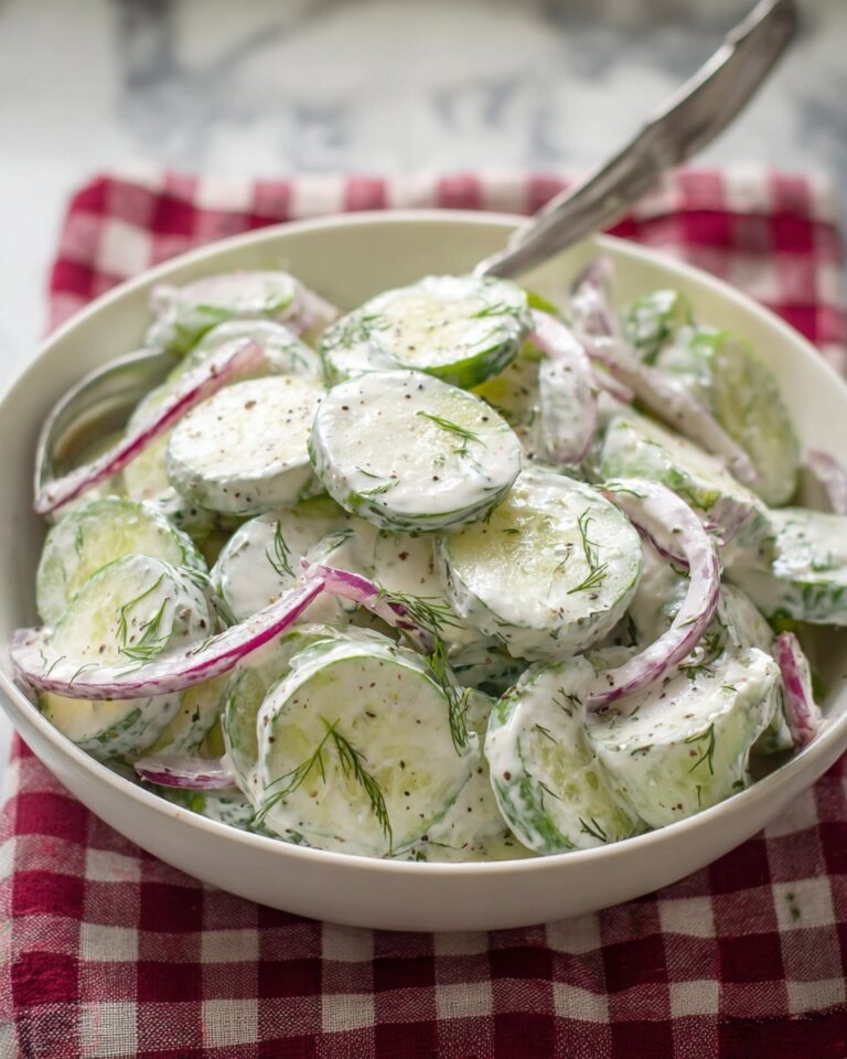Creamy Cucumber Salad Recipe