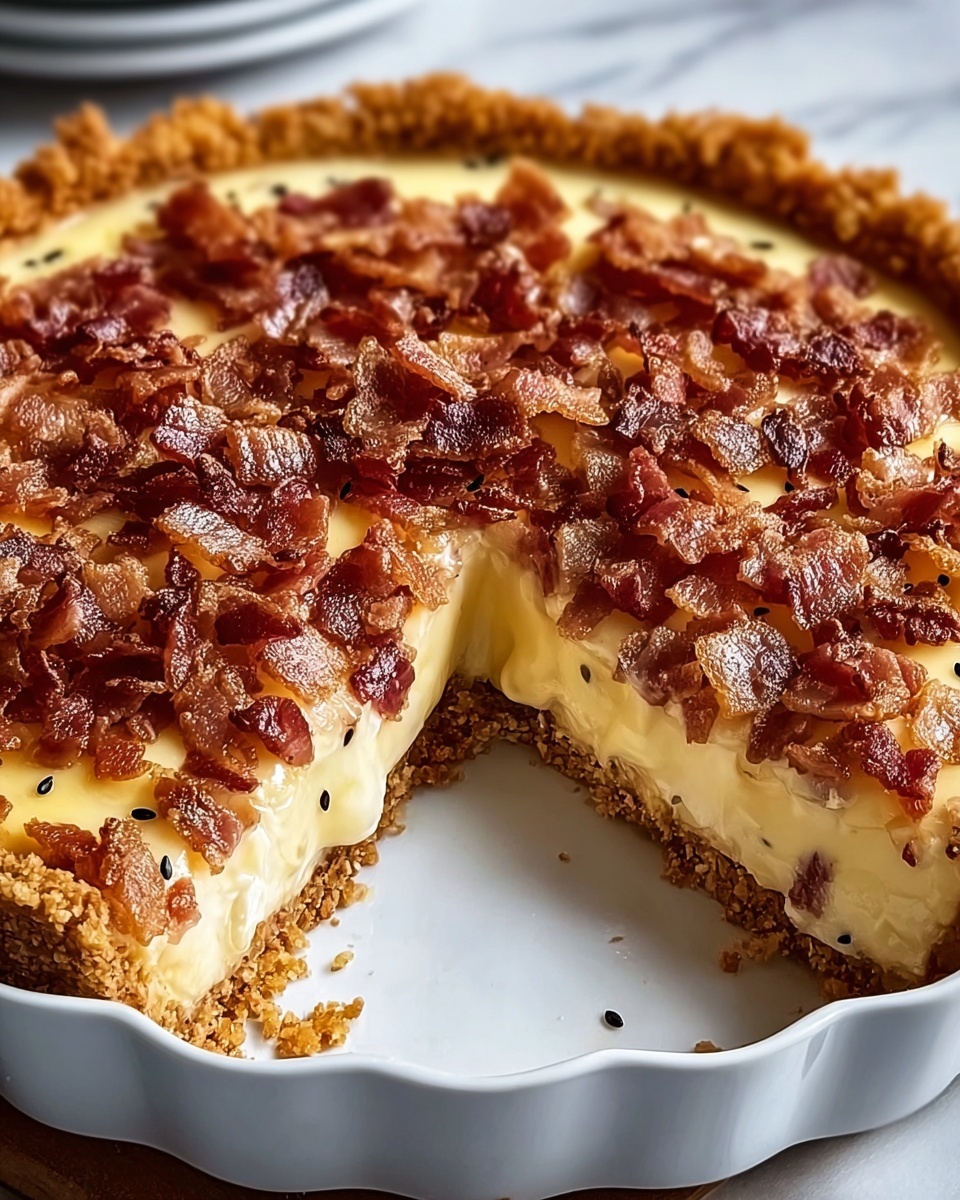 Bacon & Cheese Quiche with Hashbrown Crust Recipe - Recipe Image