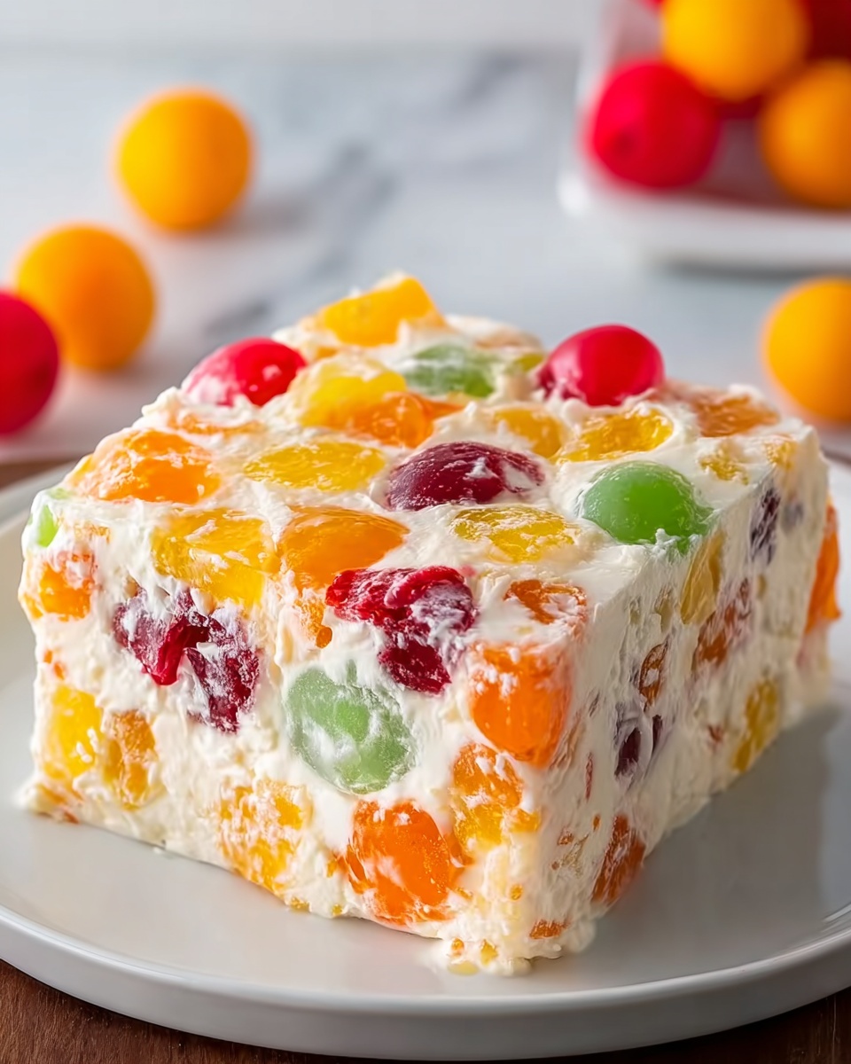 Frozen Fruit Salad with Cream Cheese and Whipped Topping Recipe - Recipe Image