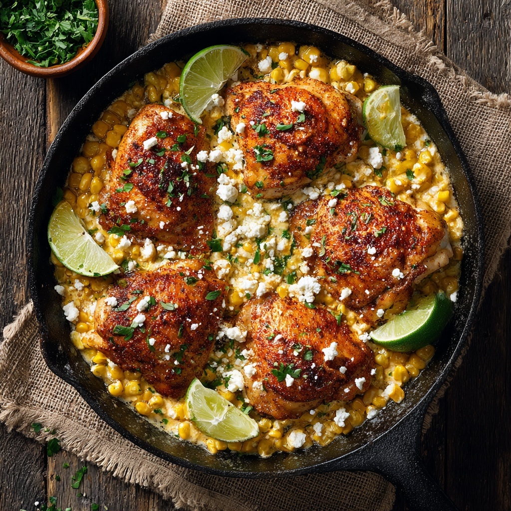 Mexican Street Corn Baked Chicken: One-Pan Fiesta Recipe - Recipe Image