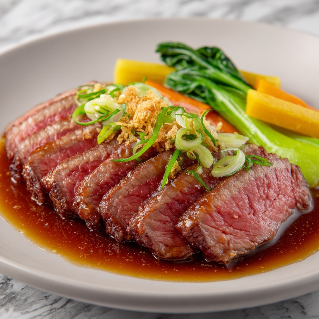 Wafu Roast Beef with Dashi Soy Sauce and Daikon Recipe - Recipe Image