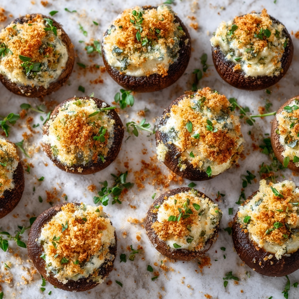 Cheesy Herb-Stuffed Mushrooms Recipe - Recipe Image