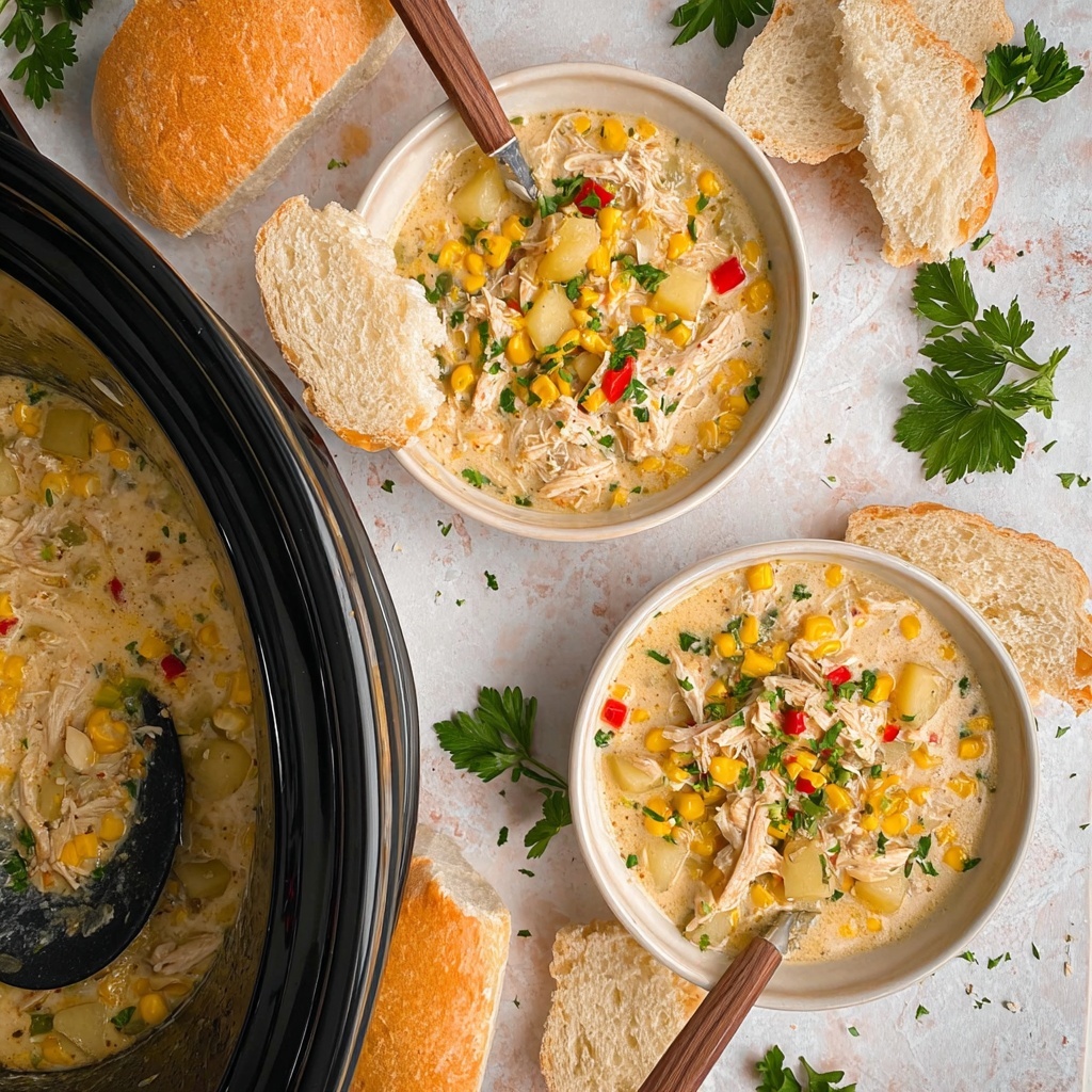 Crockpot Chicken Corn Chowder Recipe - Recipe Image
